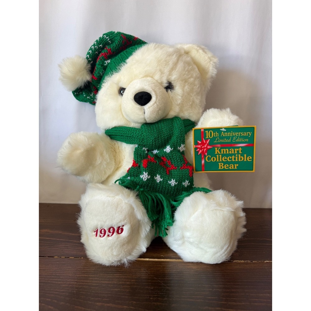 Vintage 1996 Kmart 10th Anniversary‎ Collectible Bear Plush Trim A Home NWT 15"